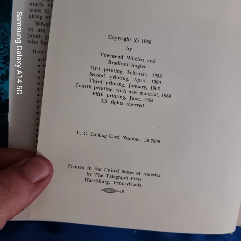 STACKPOLE On Your Own in the Wilderness Hardcover Camping Survival Book 1965